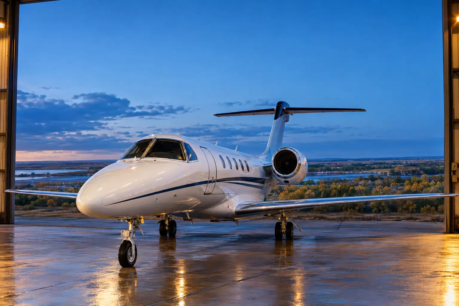Light jet on the ramp